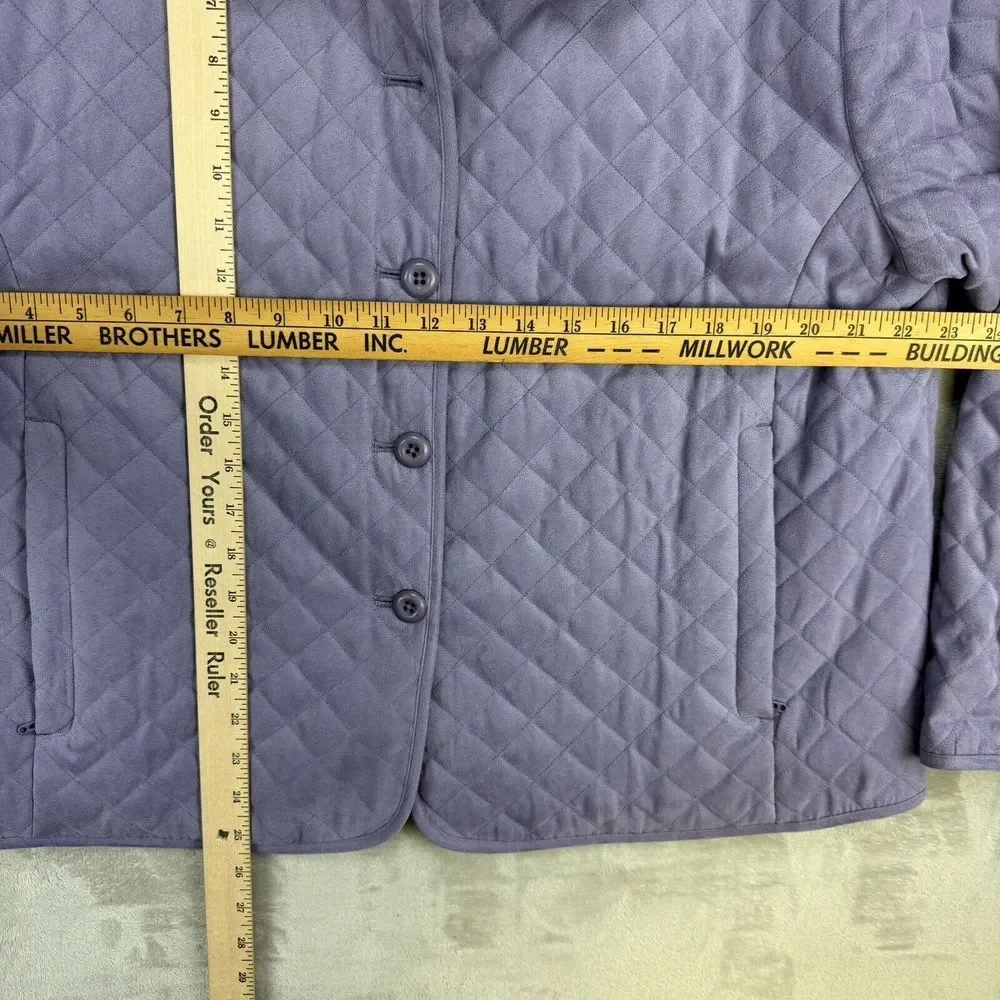 Cabelas‎ Quilted Purple Jacket Women's XL  Button-Up Collared Shacket